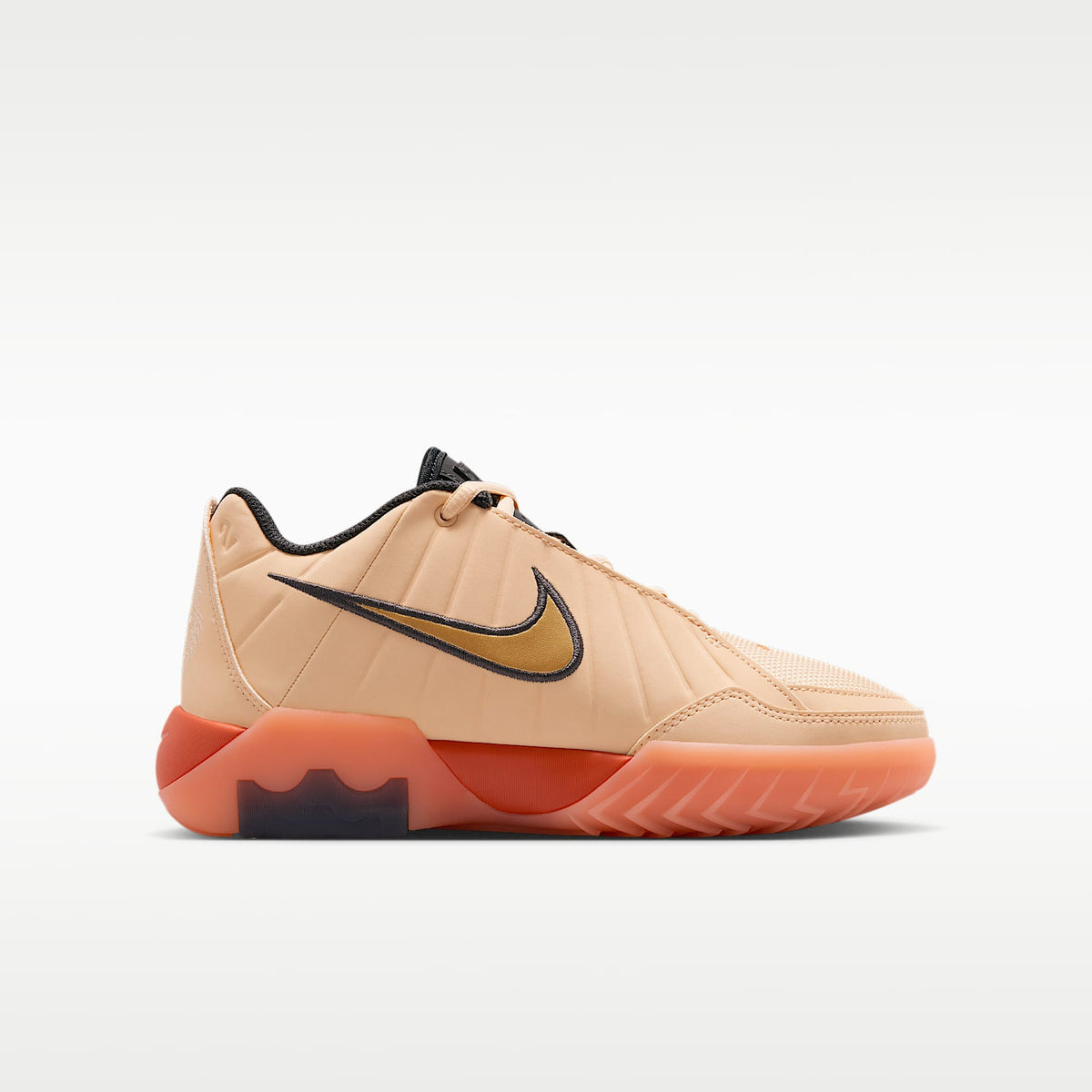 LeBron Witness 9 – Melocotón hielo/Naranja pulso/Sombrío apagado/Oro metalizado – vista 3
