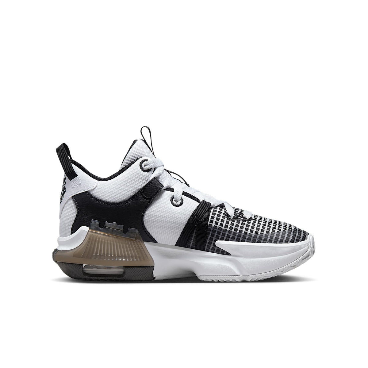LeBron Witness 7 – Blanco/Negro/Negro/Plata metalizado – vista 3