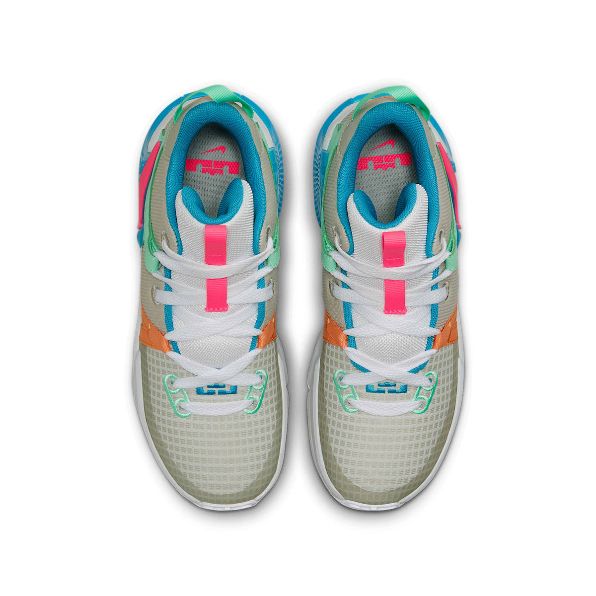 LeBron Witness 7 – Gris niebla/Adoquín/Azul láser/Hiperrosa – vista 4
