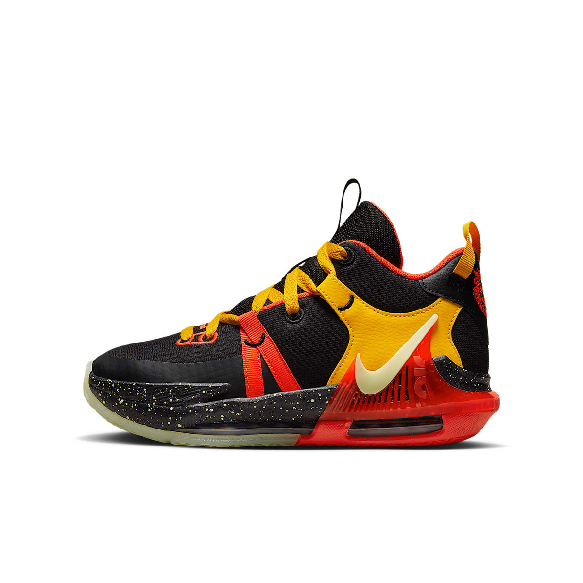 LeBron Witness 7 – Negro/Carmesí brillante/Oro universitario/Voltio ligero – vista 1