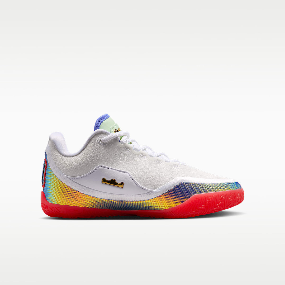 LeBron XXIII "Motor King" – Blanco/Carmesí claro/Tinte volt/Multicolor – vista 3