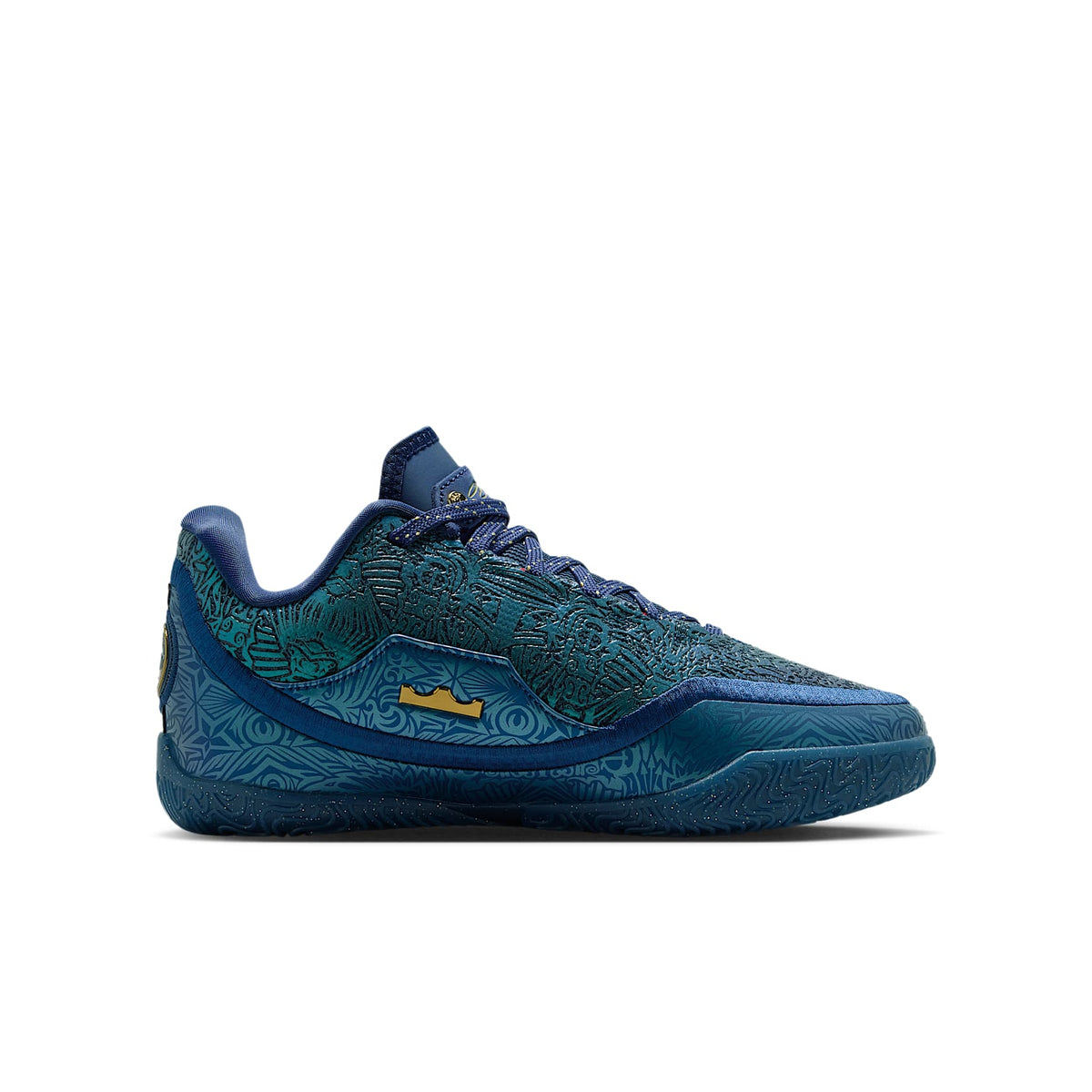 LeBron XXIII "Out For Redemption" – Azul marino medianoche/Rojo universitario/Oro metalizado – vista 3