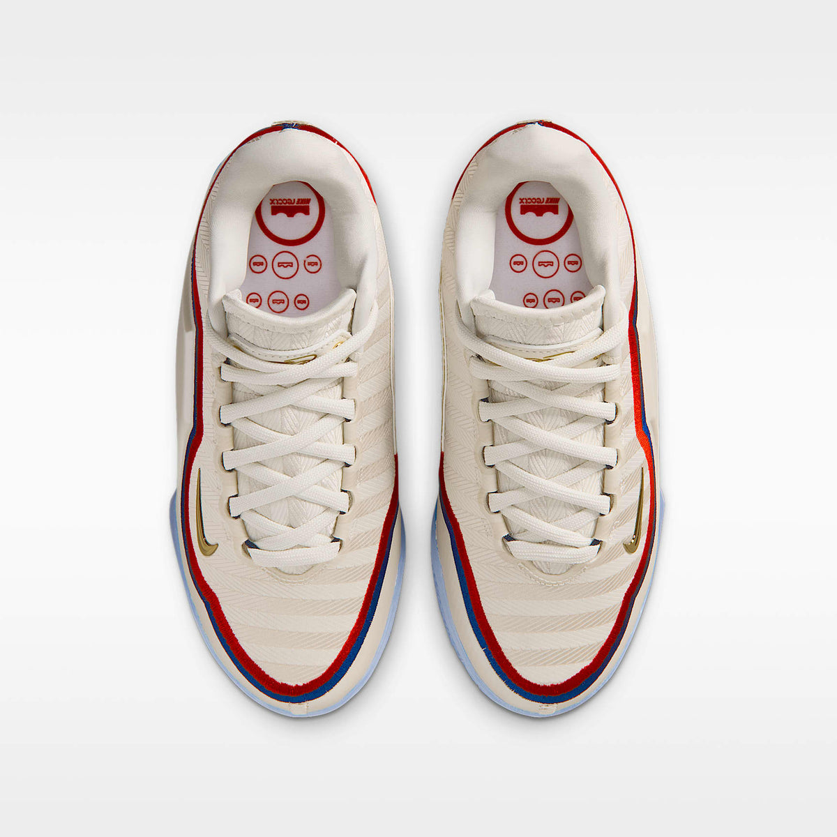 LeBron XXIII "Old Glory" – Marfil pálido/Rojo universitario/Azul marino medianoche/Oro metalizado – vista 4