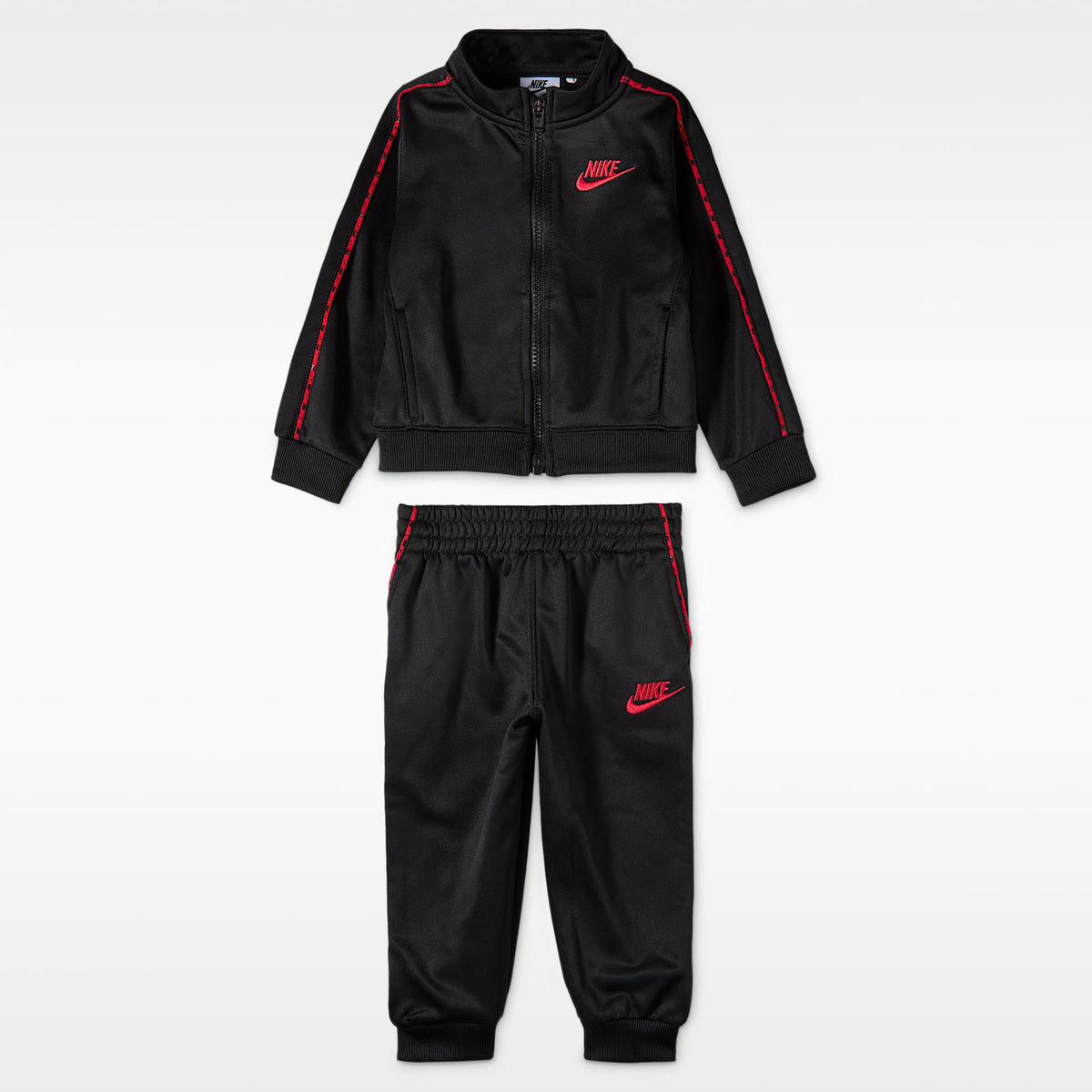 Conjunto de 2 piezas Dri-FIT con ribetes y cierre completo Propus Lifestyle para bebé (12 a 24 meses) Nike – Negro – vista 1