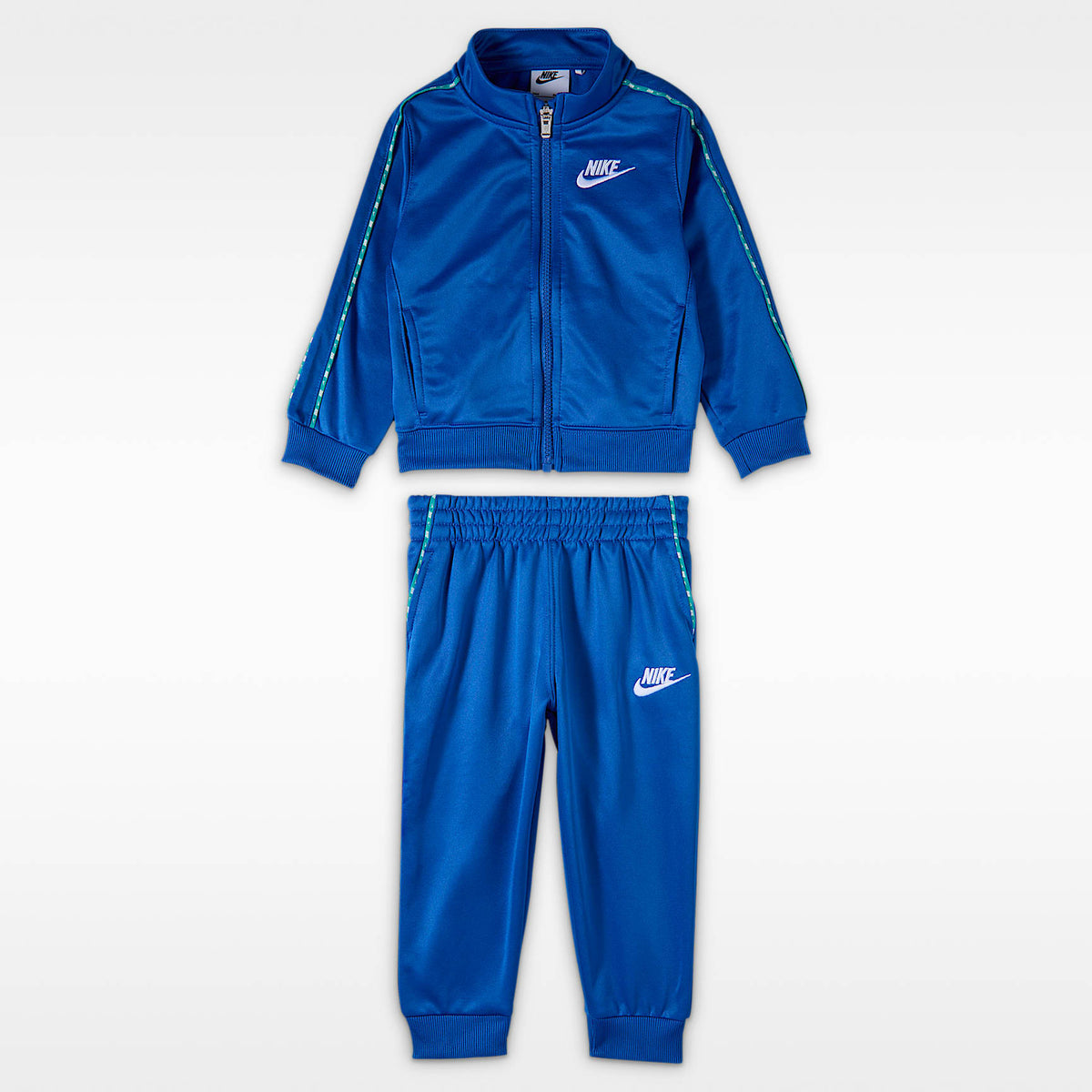 Conjunto de 2 piezas Dri-FIT con ribetes y cierre completo Propus Lifestyle para bebé (12 a 24 meses) Nike – Royal juego – vista 1