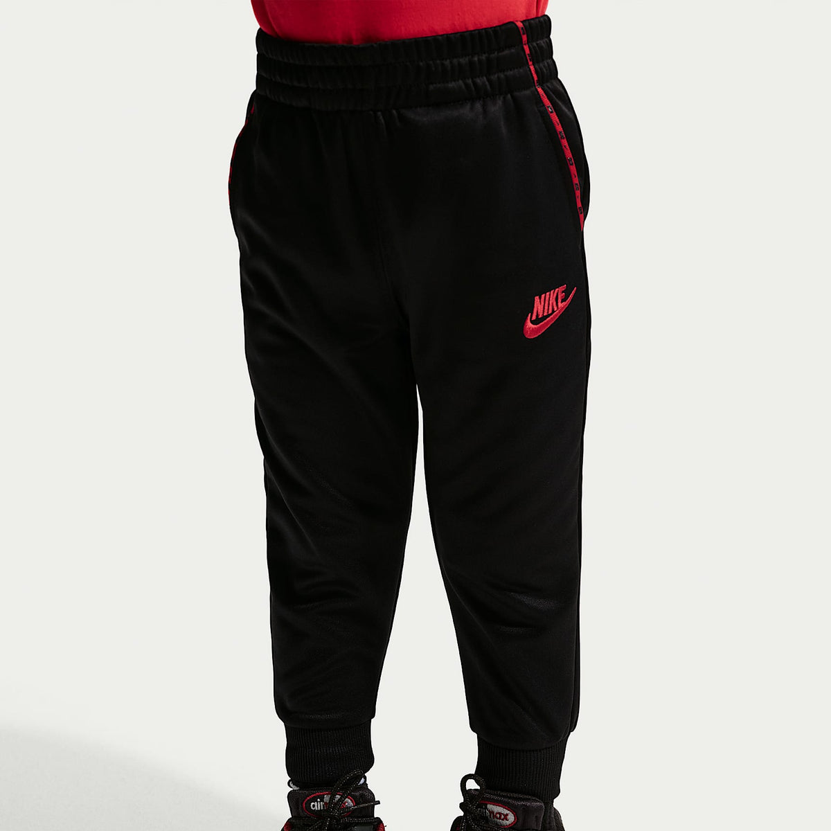 Conjunto infantil de 2 piezas Dri-FIT con ribetes y cierre completo Nike Propus Lifestyle – Negro – vista 4