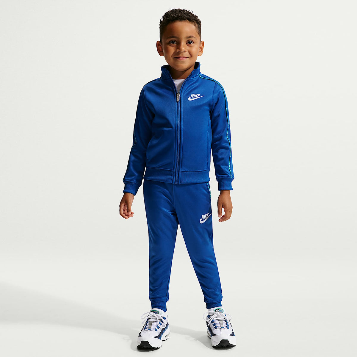 Conjunto de 2 piezas Dri-FIT con ribetes y cierre completo Propus para el día a día para niños talla pequeña Nike – Royal juego – vista 1
