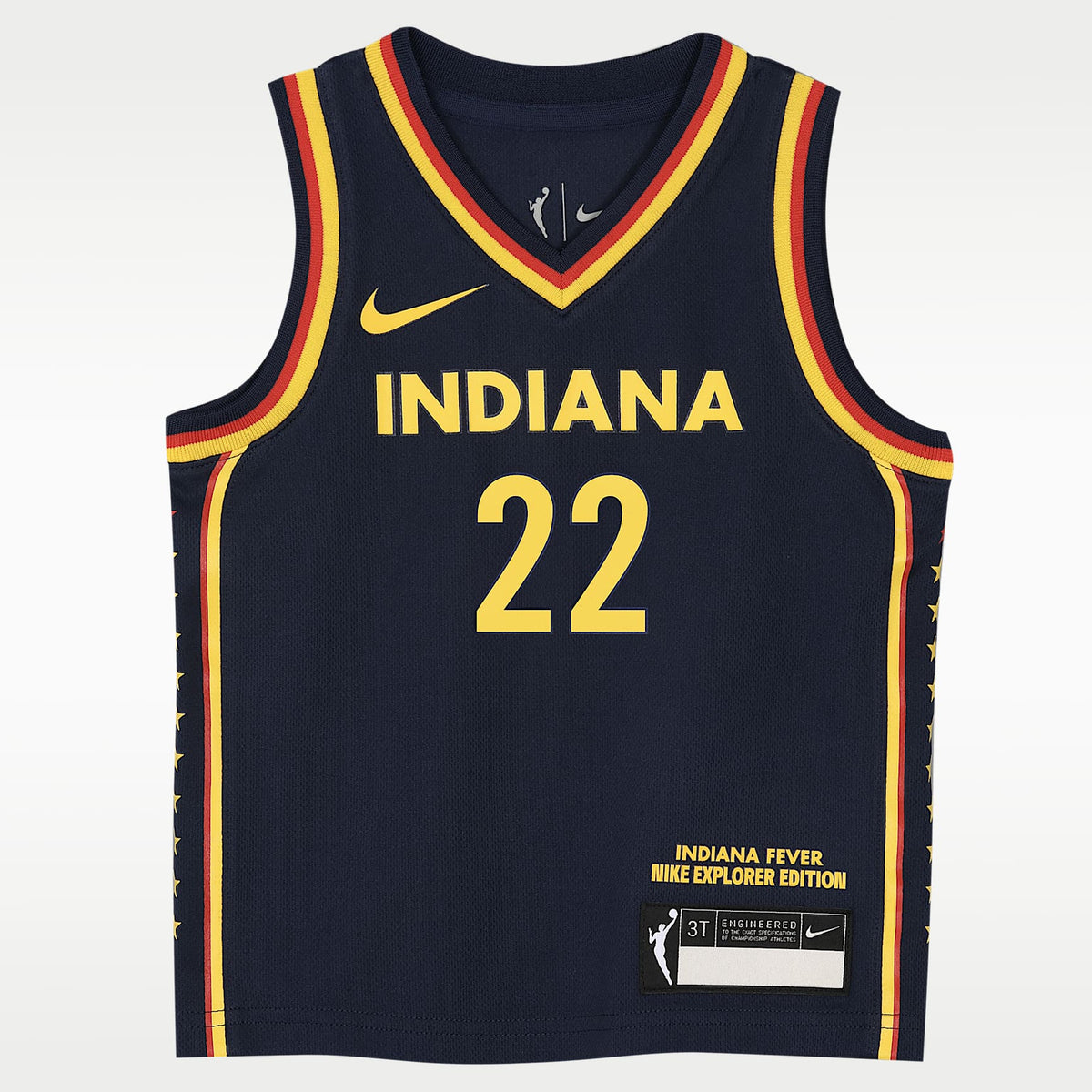 Jersey Nike de la WNBA para niños talla pequeña Caitlin Clark Indiana Fever Explorer Edition – Azul marino universitario – vista 1