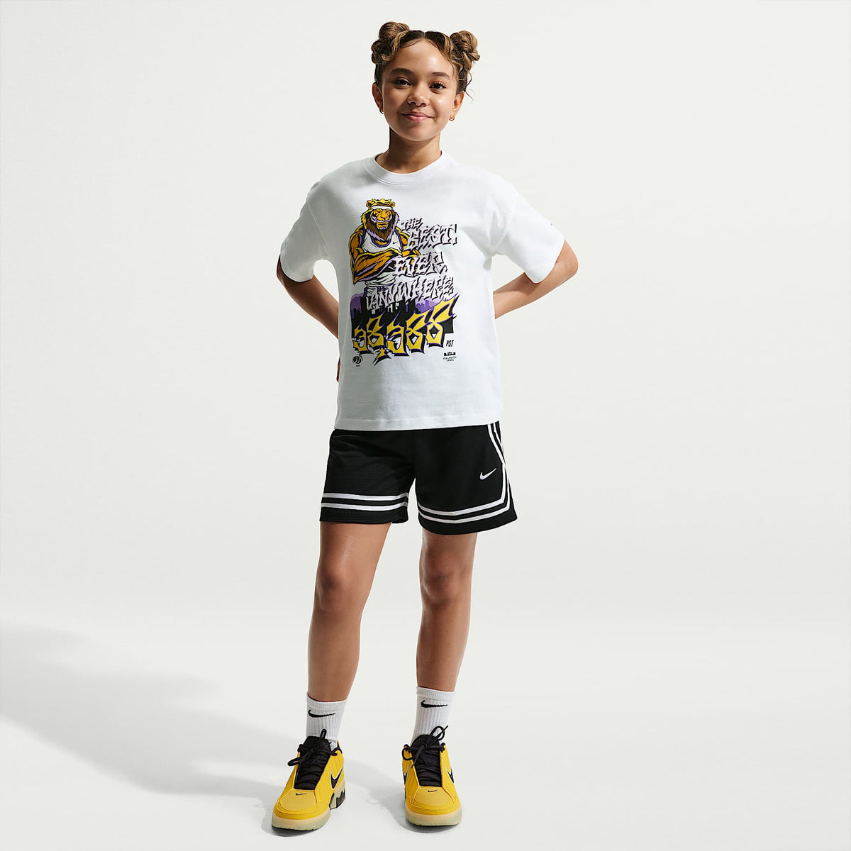 Playera para niño talla grande LeBron – Blanco – vista 4