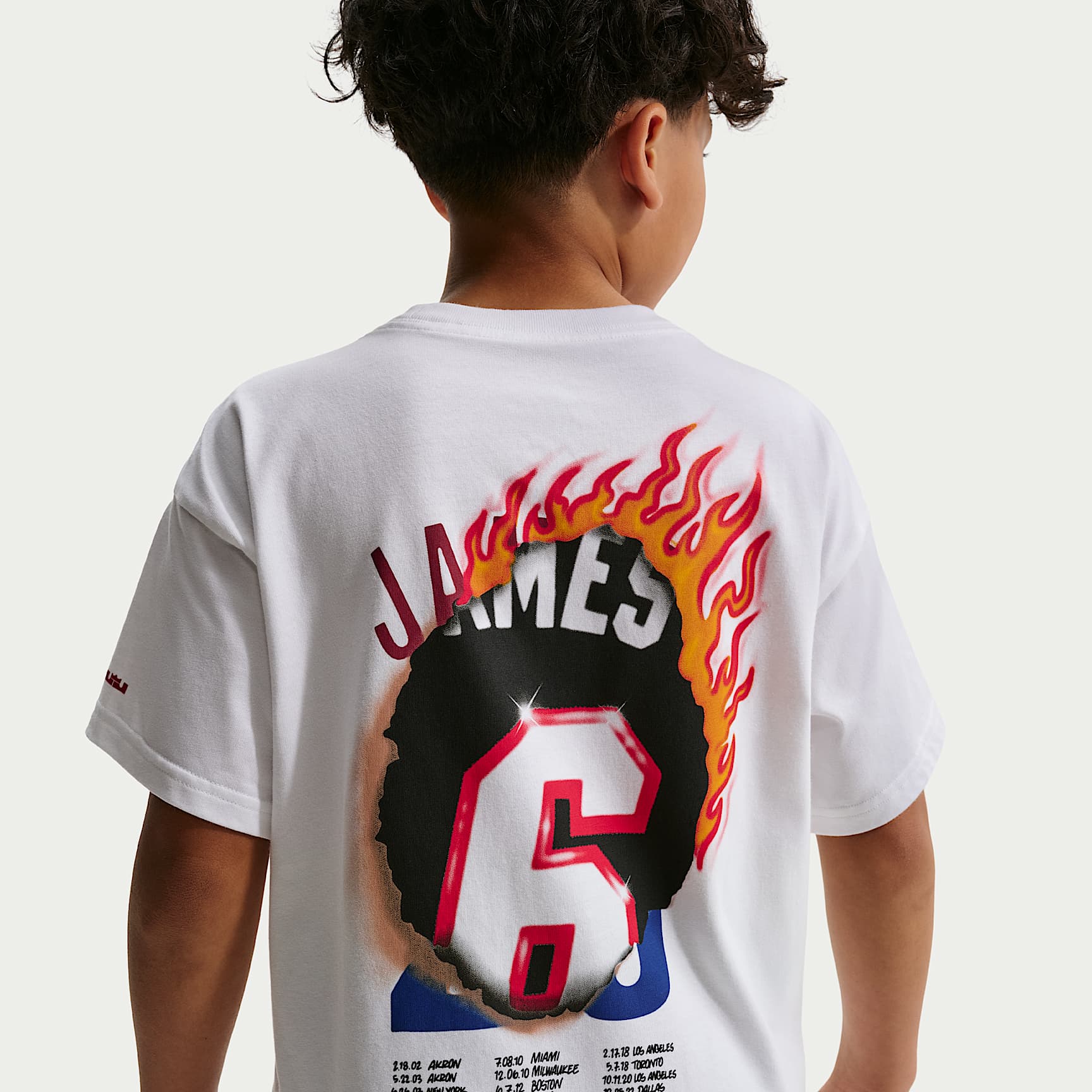 Playera de básquetbol para niños LeBron "Good Intentions" – Blanco – vista 2