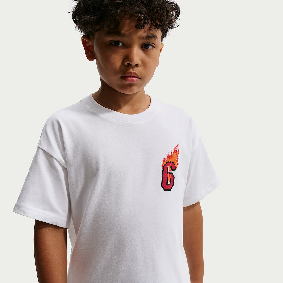 Playera de básquetbol para niños LeBron "Good Intentions" – Blanco – vista 1