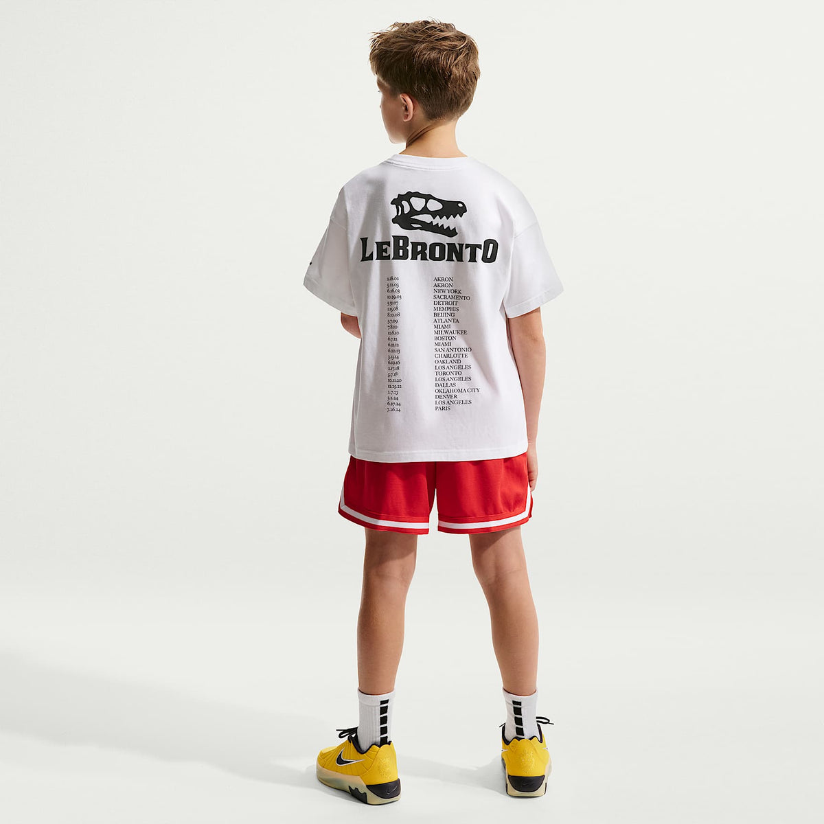 Playera de básquetbol para niños LeBron "LeBronto" – Blanco – vista 5