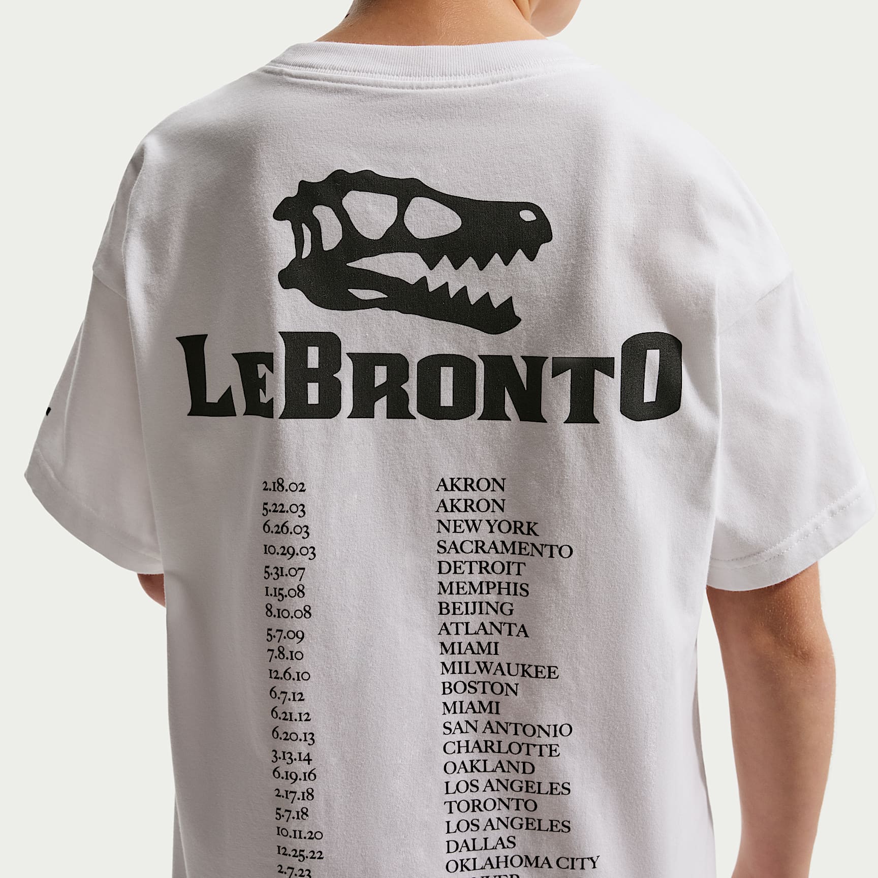 Playera de básquetbol para niños LeBron "LeBronto" – Blanco – vista 2