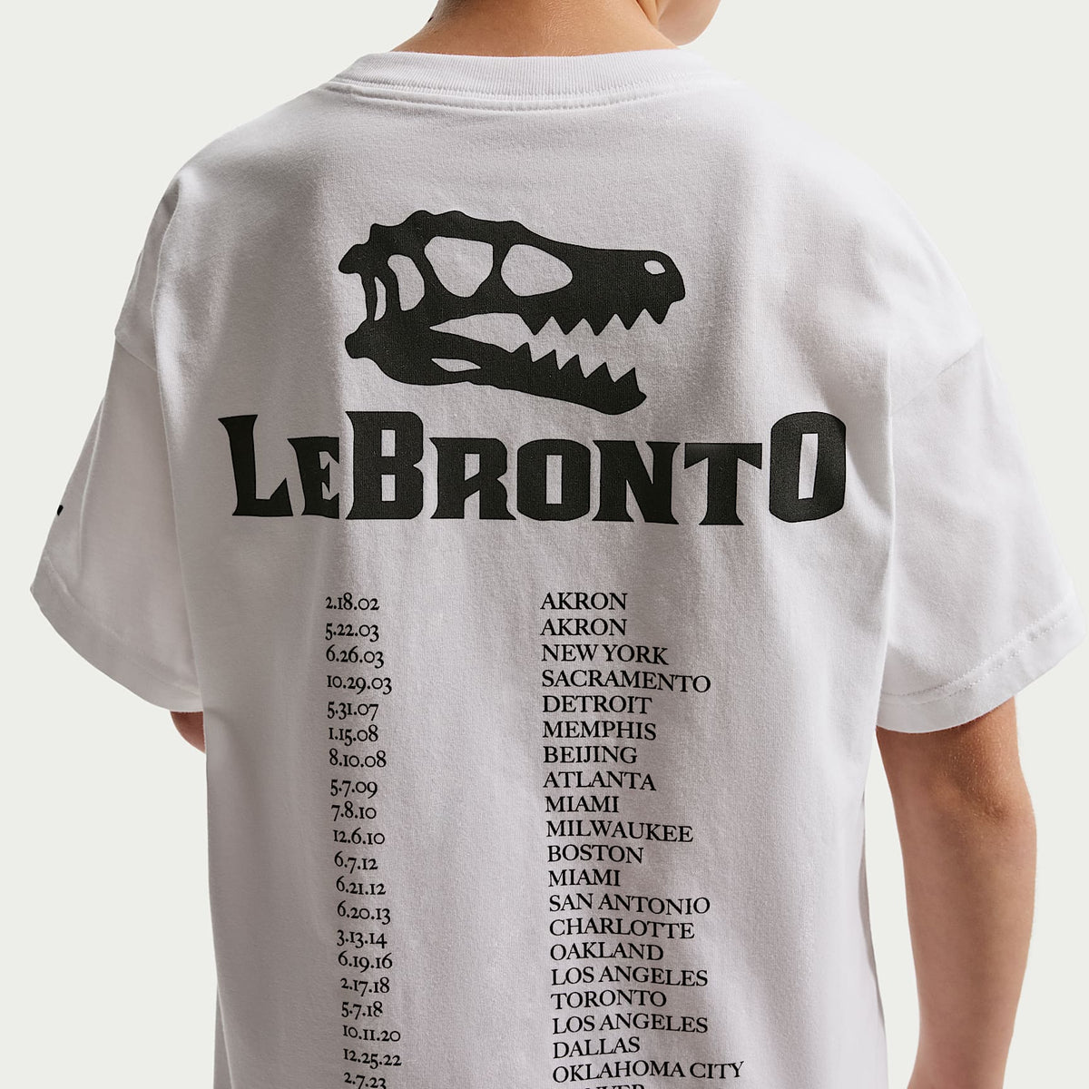 Playera de básquetbol para niños LeBron "LeBronto" – Blanco – vista 2