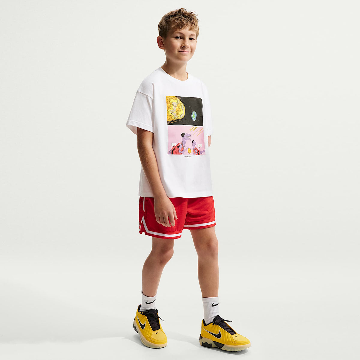 Playera de básquetbol para niños LeBron "LeBronto" – Blanco – vista 4