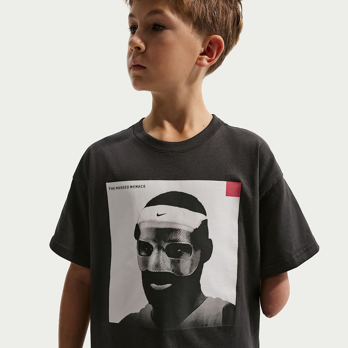 Playera de básquetbol para niños LeBron "Masked Menace" – Sombrío apagado – vista 1