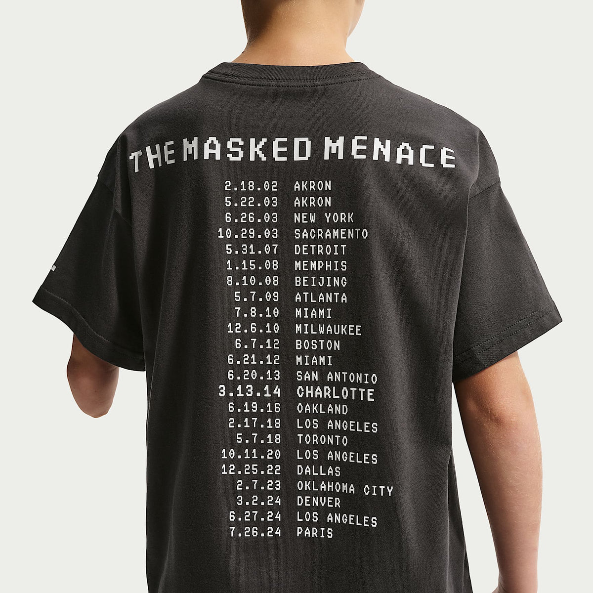 Playera de básquetbol para niños LeBron "Masked Menace" – Sombrío apagado – vista 2