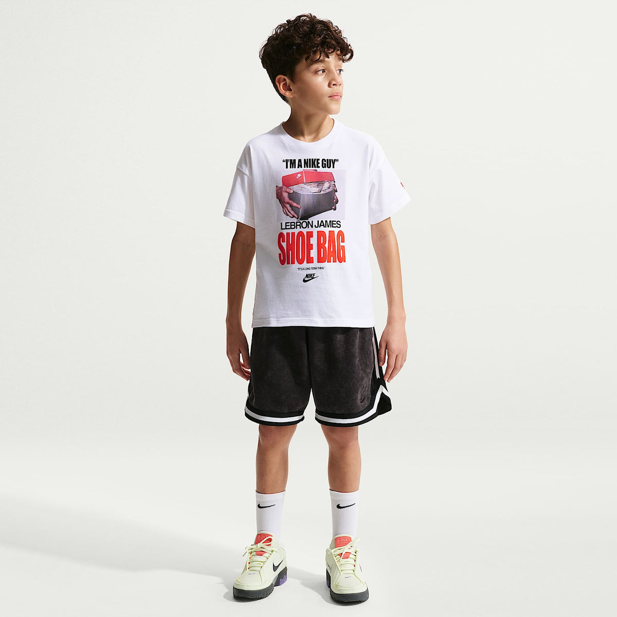 Playera para niño talla grande LeBron – Blanco – vista 4
