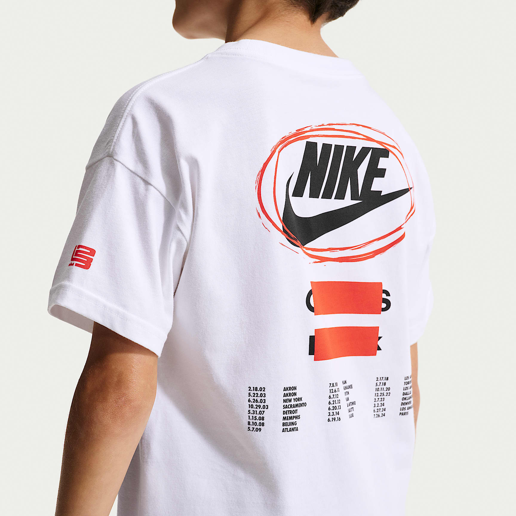 Playera para niño talla grande LeBron – Blanco – vista 2