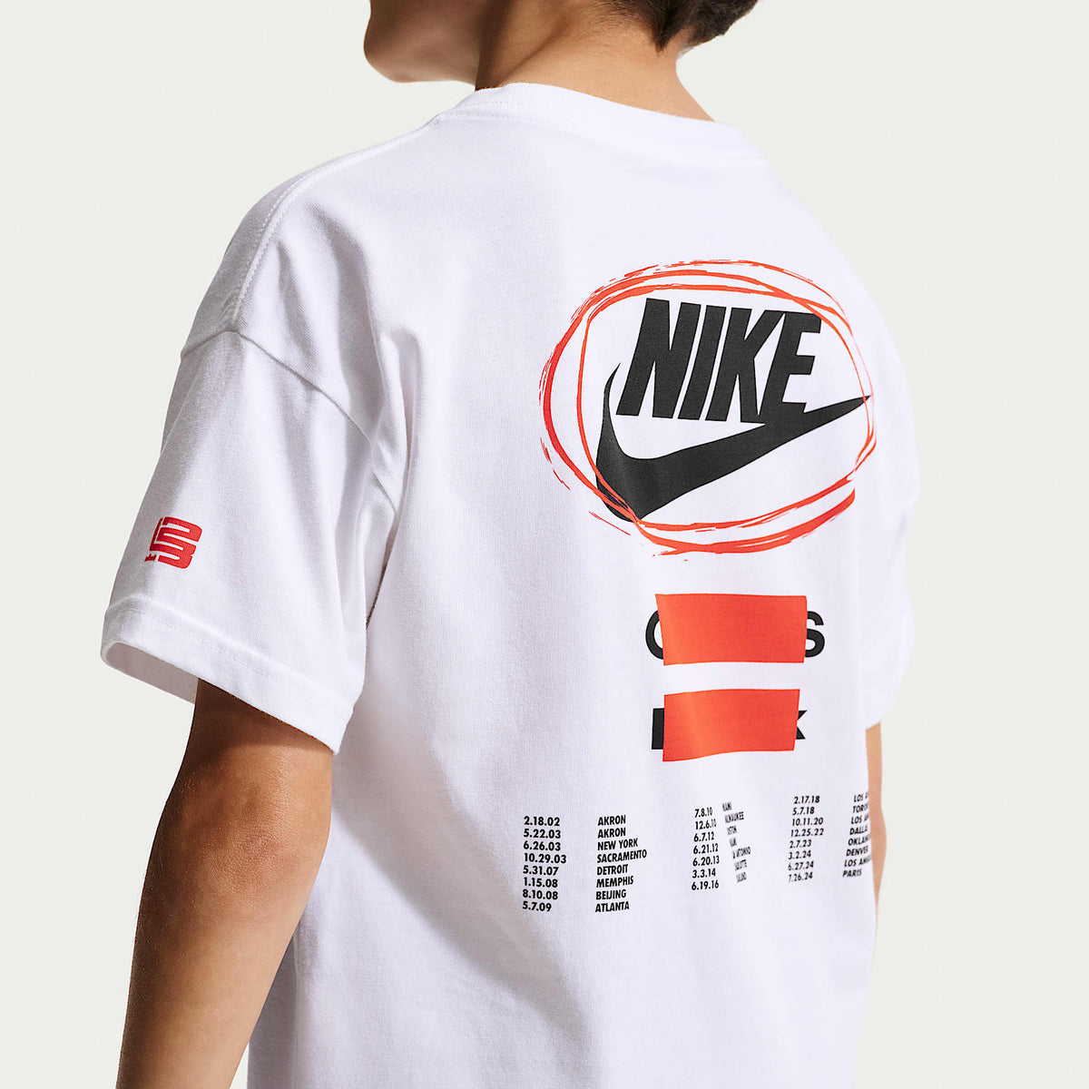 Playera para niño talla grande LeBron – Blanco – vista 2