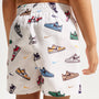 Conjunto de playera de manga larga y short para niño talla pequeña Nike Swim – Vela – vista 5