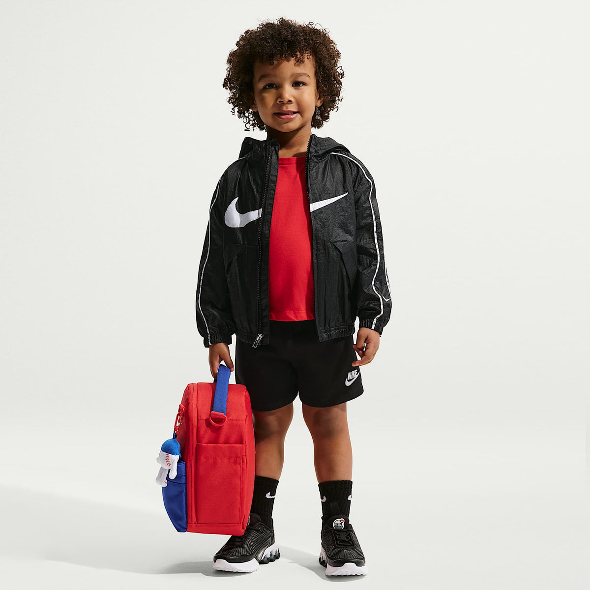 Chamarra ripstop translúcida y ligera infantil Nike – Negro – vista 4