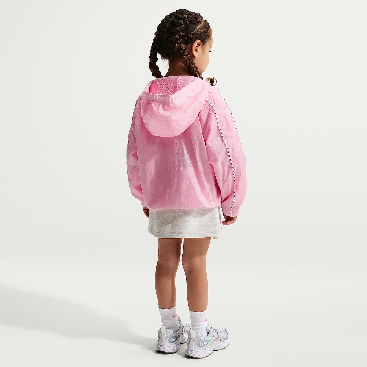 Chamarra ripstop translúcida y ligera para niños talla pequeña Nike – Rosa – vista 5