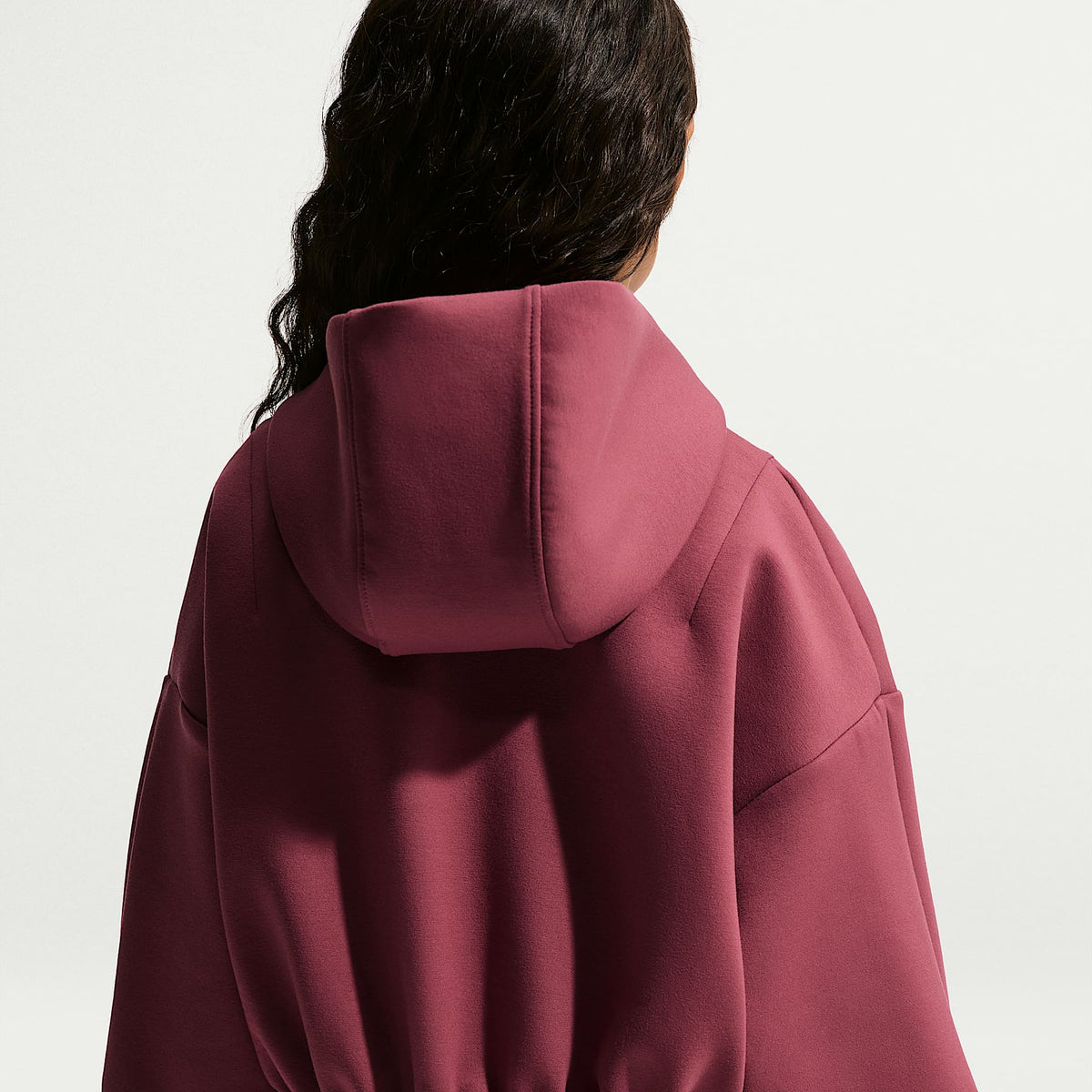 Conjunto de 2 piezas con sudadera con gorro y cierre completo Luxe Perform para niños talla pequeña Nike – Rosa humo – vista 3