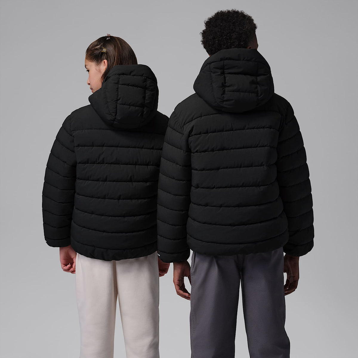 Chamarra acolchada Active de densidad media para niños talla grande Jordan – Negro – vista 2