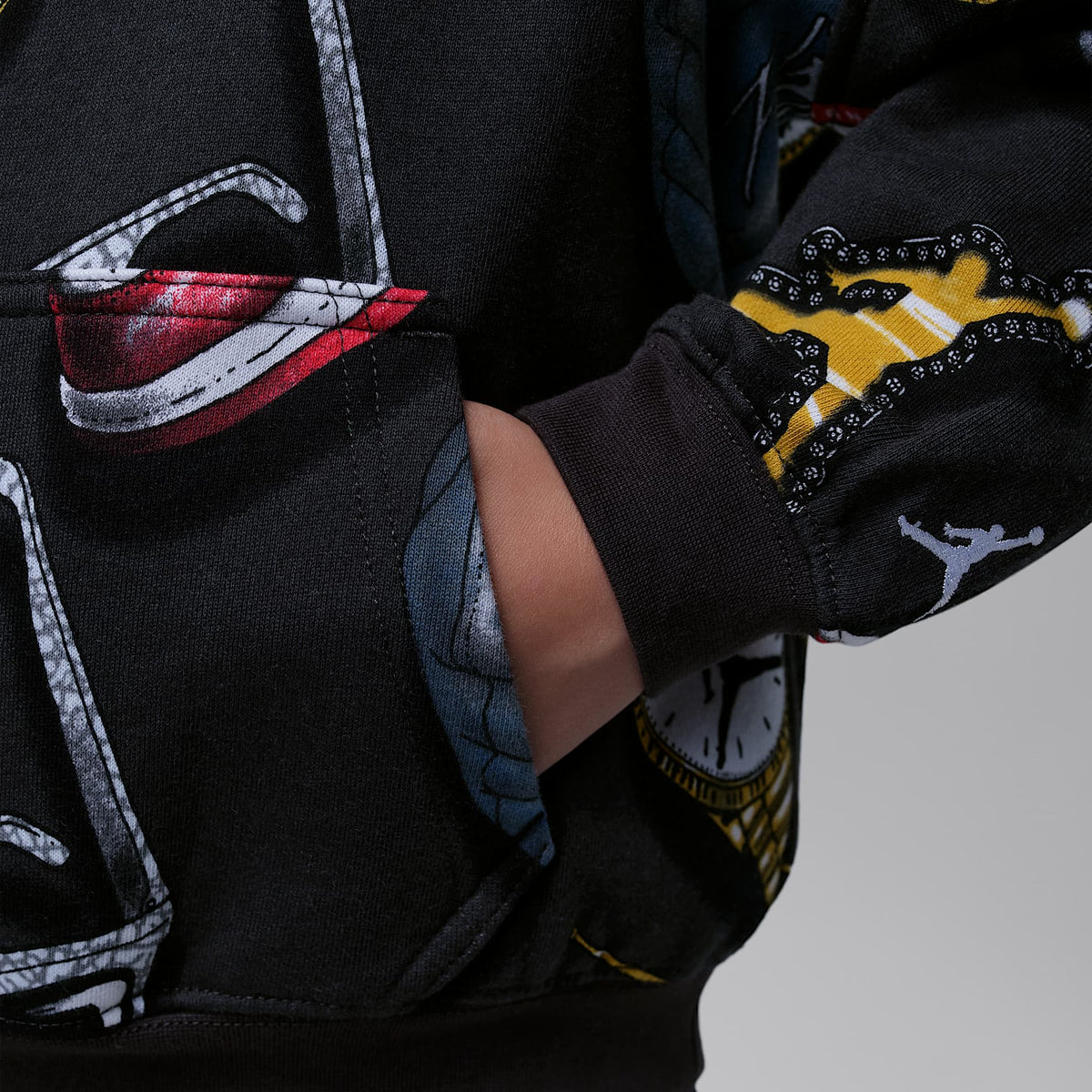 Sudadera con gorro sin cierre Mike's Flight Kit para niños talla pequeña Jordan – Sombrío apagado – vista 4