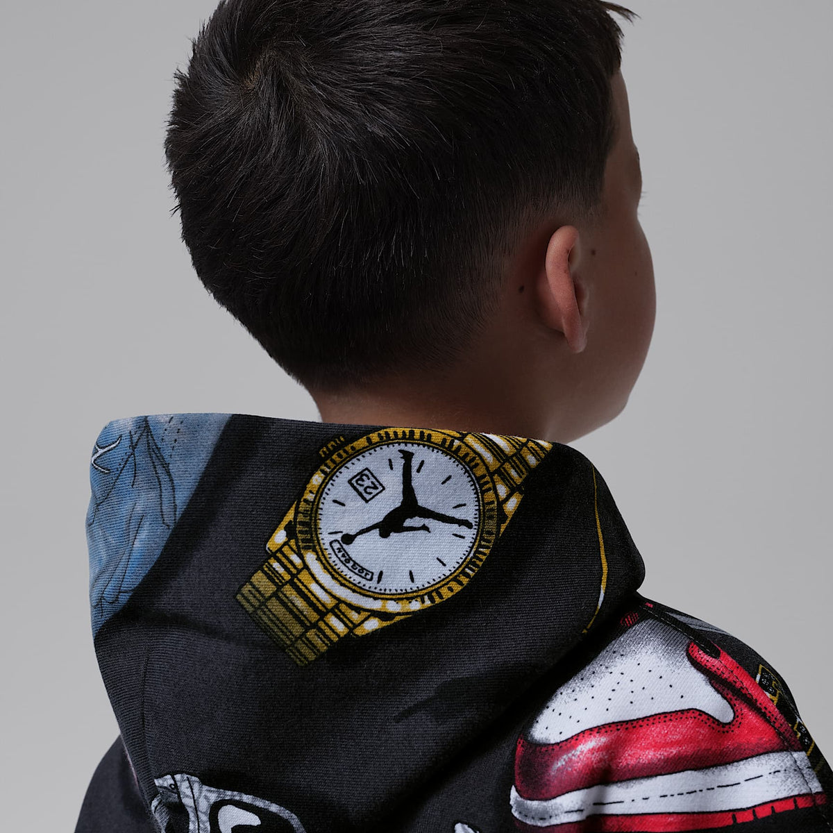Sudadera con gorro sin cierre Mike's Flight Kit para niños talla pequeña Jordan – Sombrío apagado – vista 6
