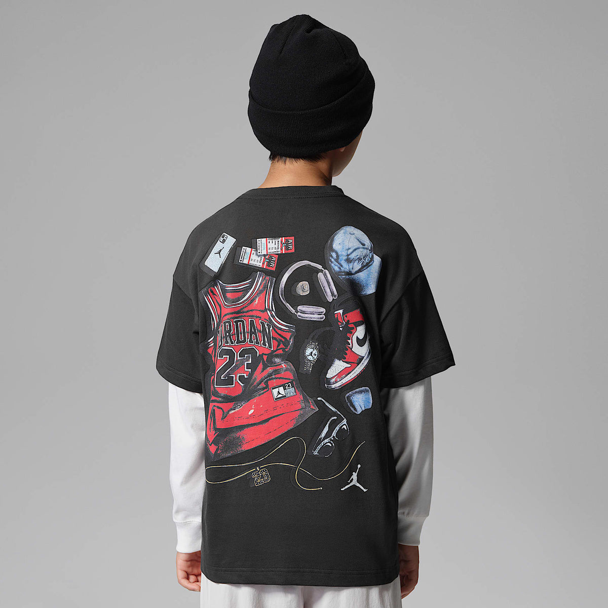 Playera Mike's Gear para niños talla grande Jordan – Sombrío apagado – vista 2