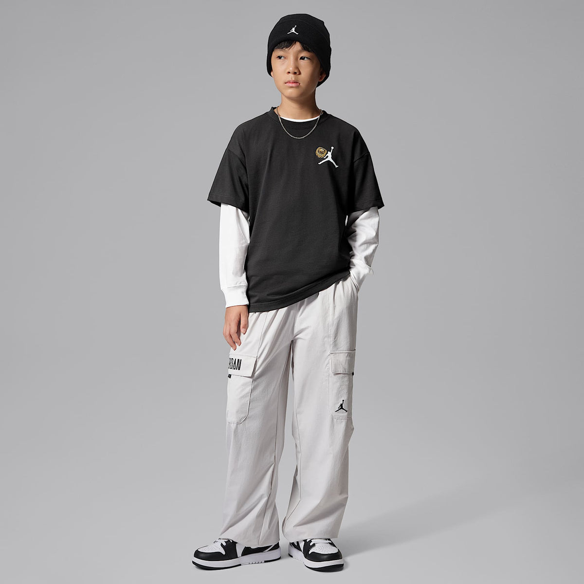 Playera Mike's Gear para niños talla grande Jordan – Sombrío apagado – vista 6
