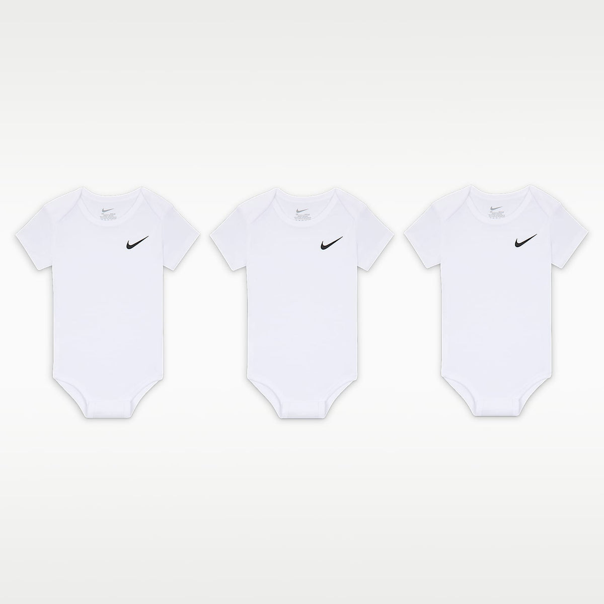 Monos para bebé (6 a 12 meses) (paquete de 3) Nike Mini Me – Blanco – vista 1