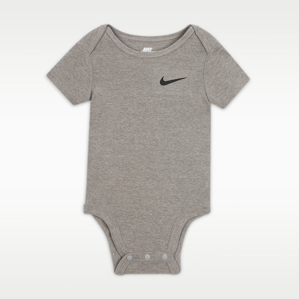 Monos para bebé (0 a 6 meses) (3 piezas) Nike Mini Me – Gris oscuro jaspeado – vista 3