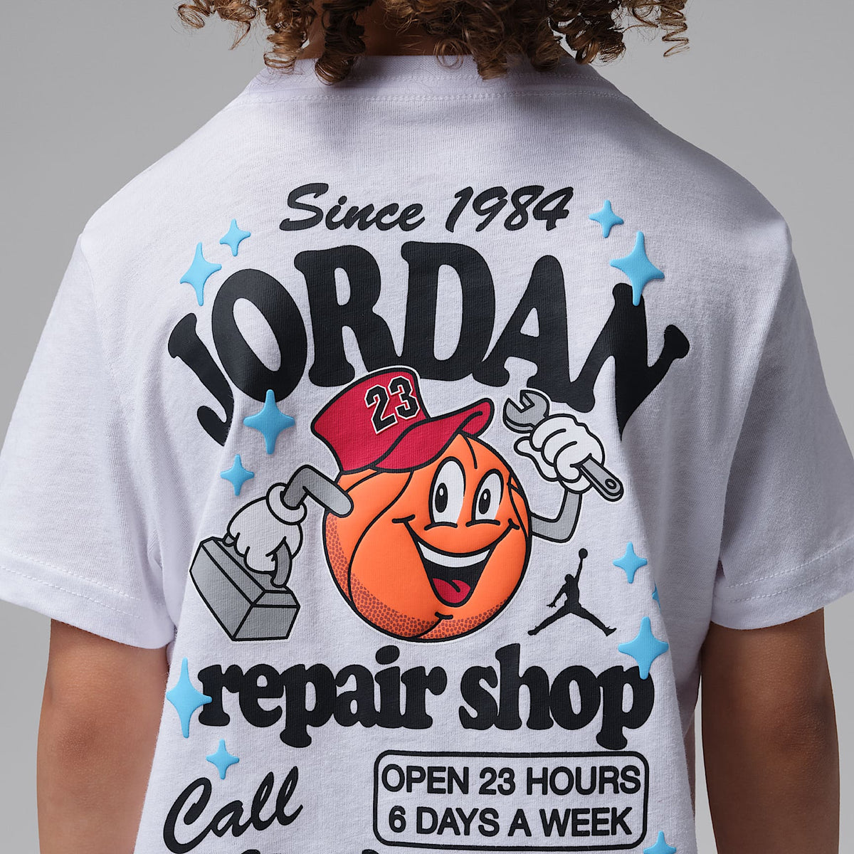 Playera MJ's Repair Shop infantil Jordan – Blanco – vista 5