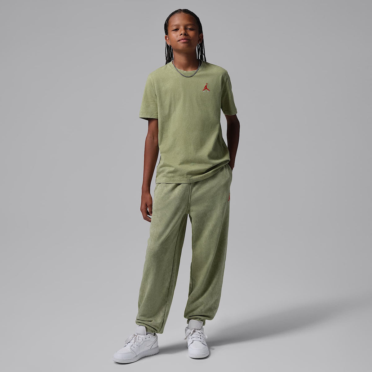 Playera con lavado ácido para niños talla grande Jordan – Caimán – vista 6