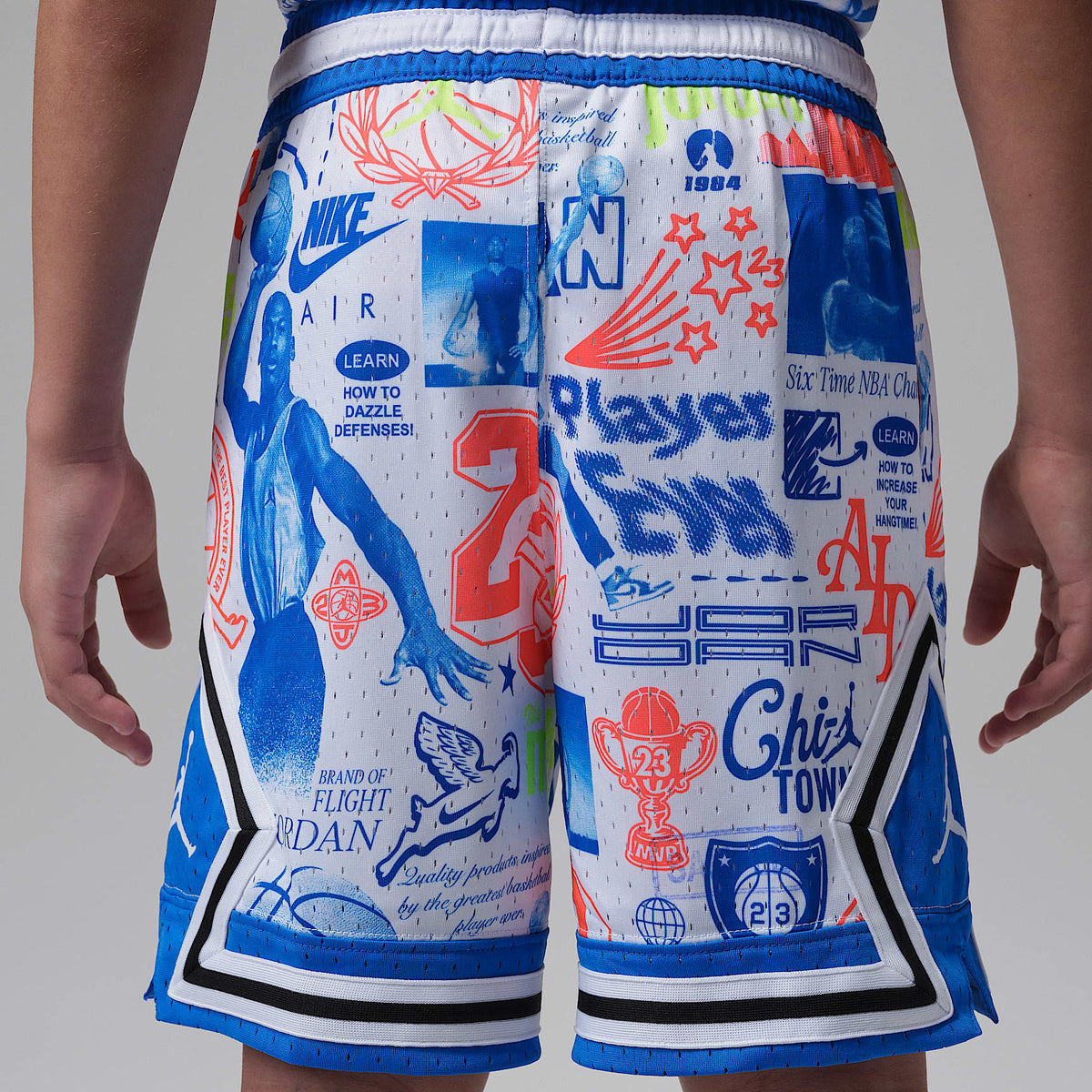 Shorts deportivos Dri-FIT con estampado con diseño de diamante para niños talla grande Jordan – Royal juego – vista 3