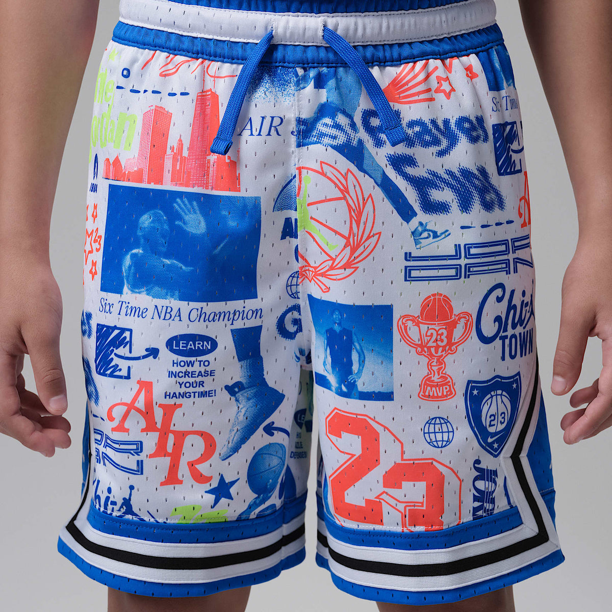 Shorts deportivos Dri-FIT con estampado con diseño de diamante para niños talla grande Jordan – Royal juego – vista 2