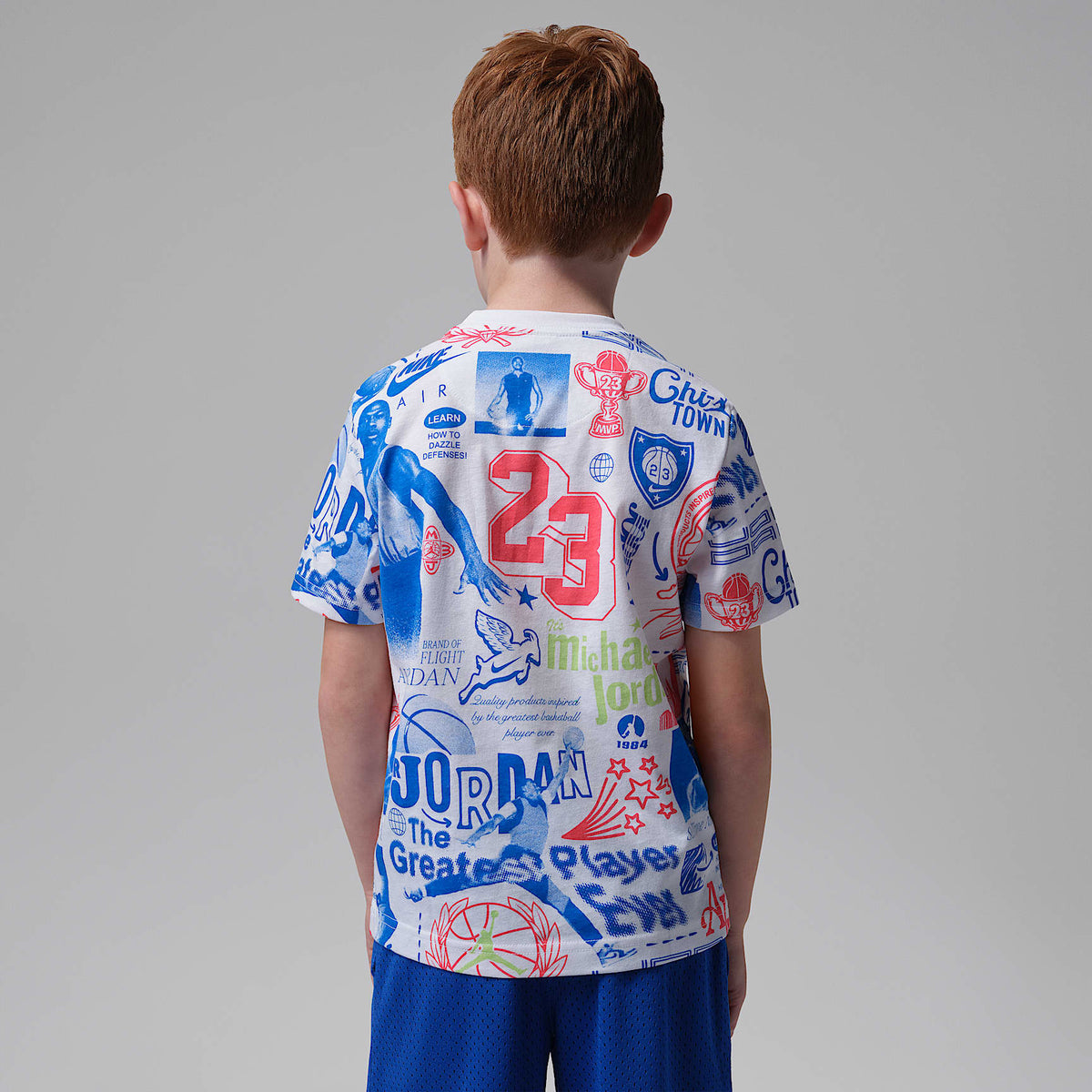 Playera con estampado Billboard para niños talla pequeña Jordan – Blanco – vista 2