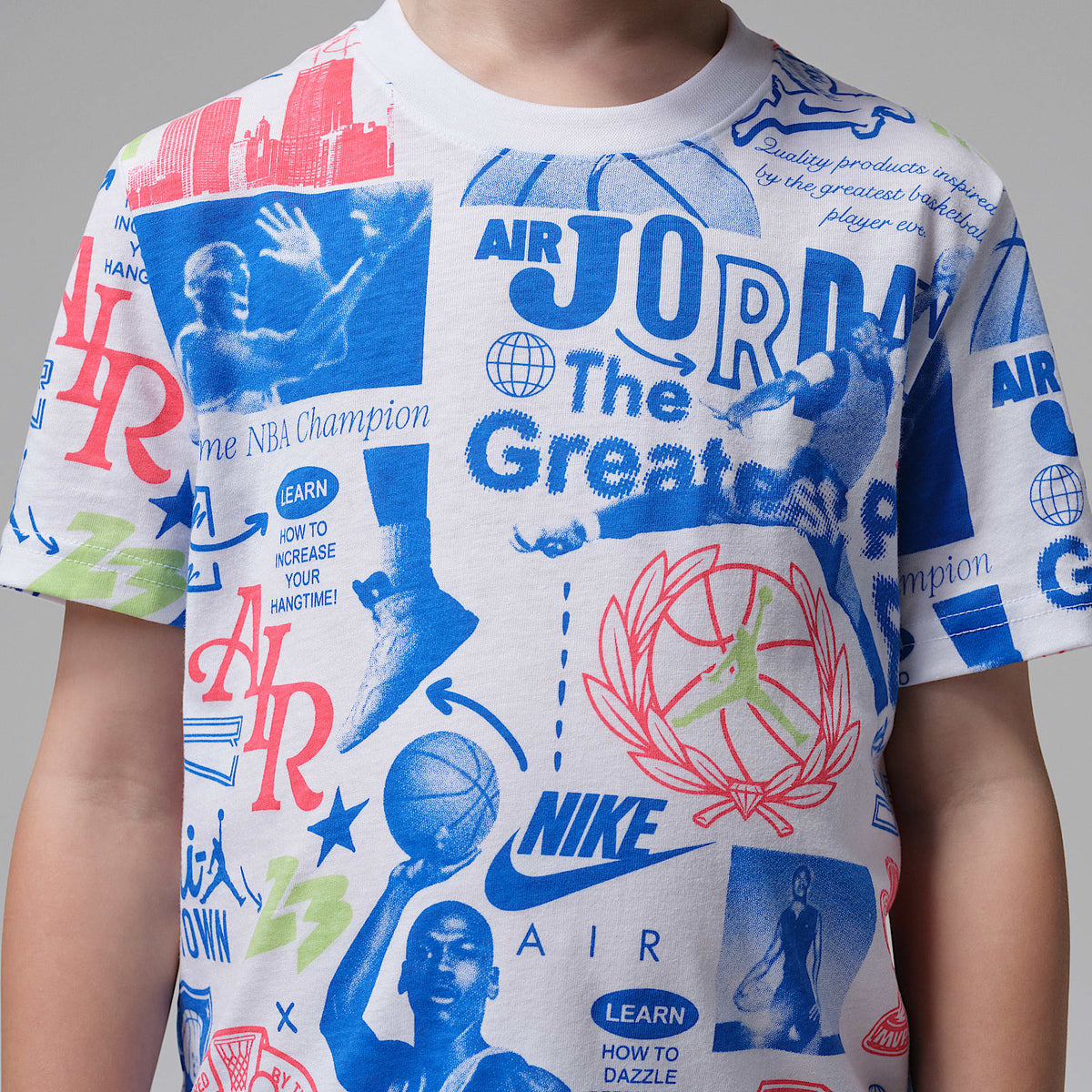 Playera con estampado Billboard para niños talla pequeña Jordan – Blanco – vista 4