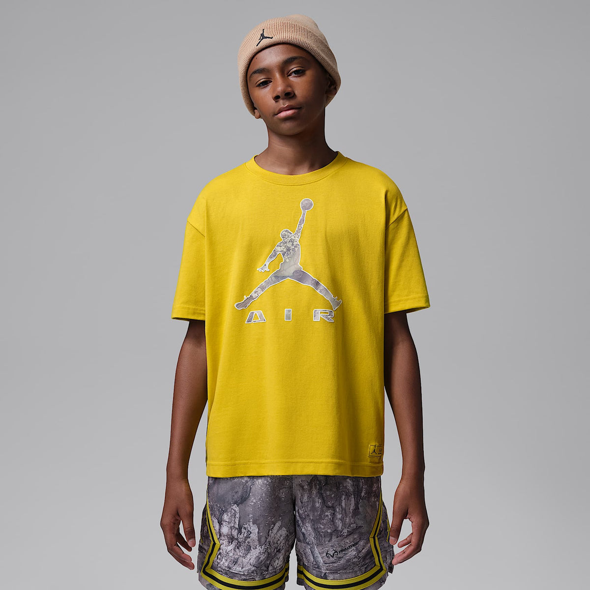 Playera Brooklyn Realtree para niños talla grande Jordan – Limón brillante – vista 1