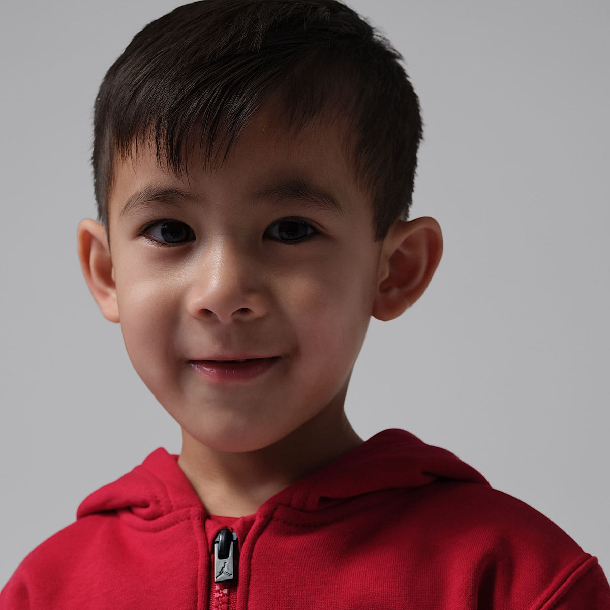 Sudadera con gorro de cierre completo infantil Jordan Brooklyn Fleece – Rojo – vista 3