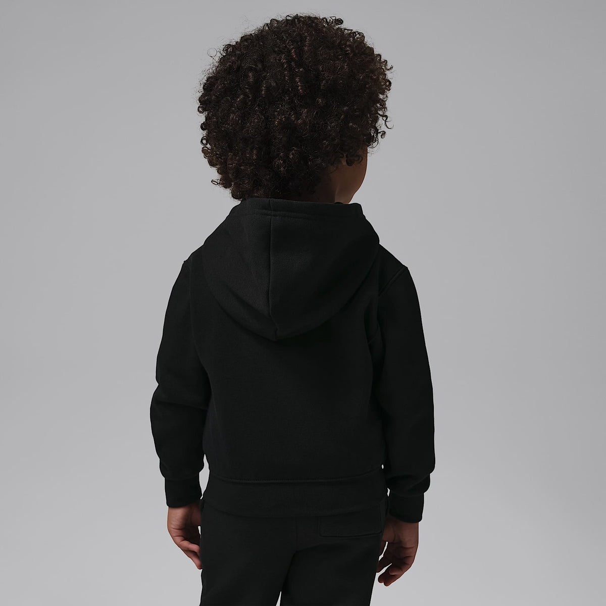 Sudadera con gorro de cierre completo infantil Jordan Brooklyn Fleece – Negro – vista 2