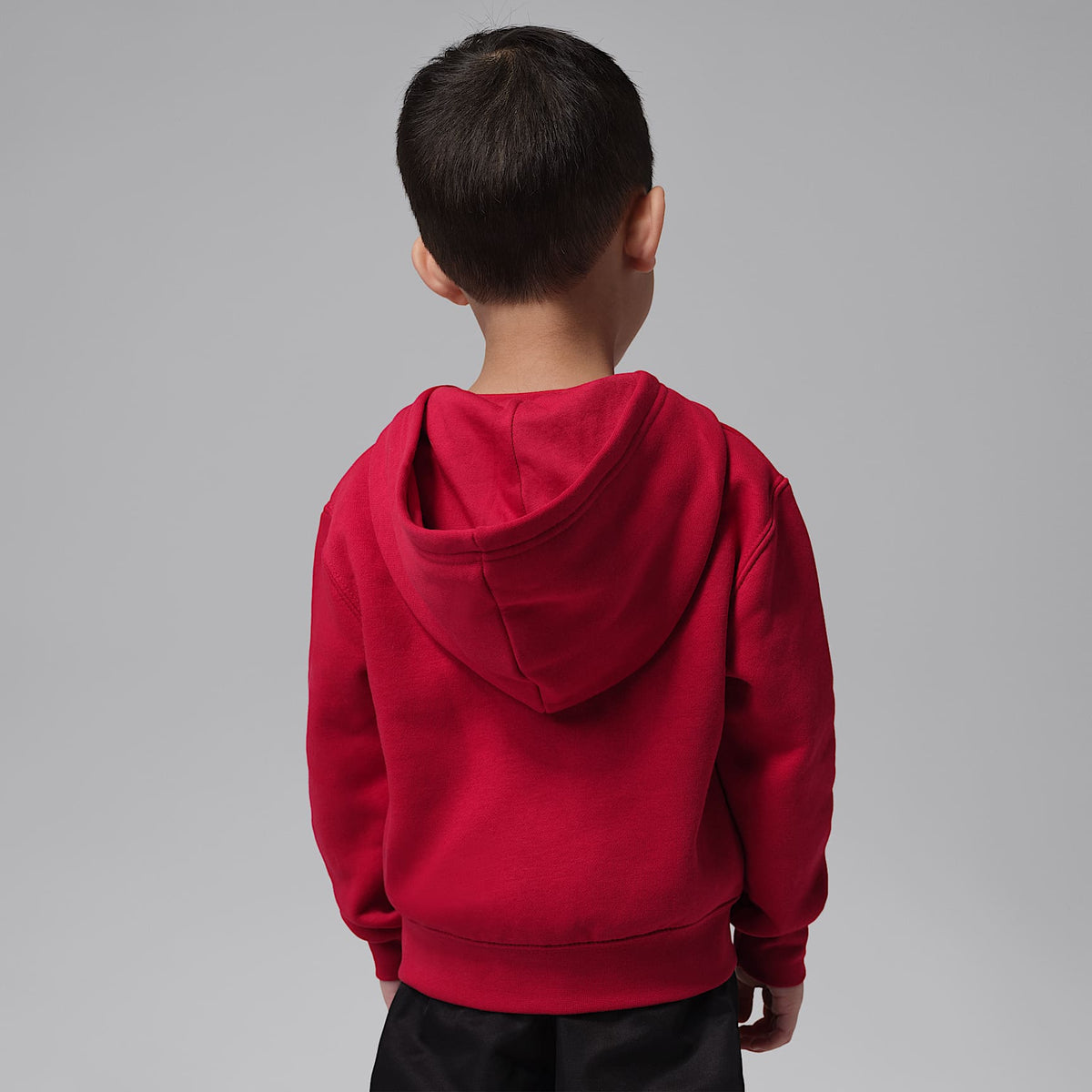 Sudadera con gorro de cierre completo infantil Jordan Brooklyn Fleece – Rojo – vista 2