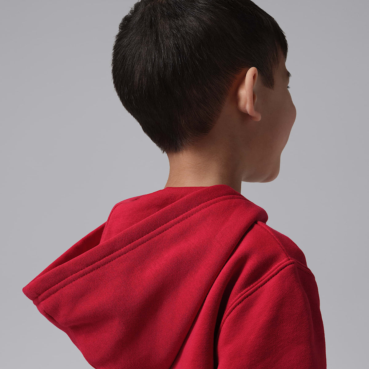 Sudadera con gorro de cierre completo infantil Jordan Brooklyn Fleece – Rojo – vista 6
