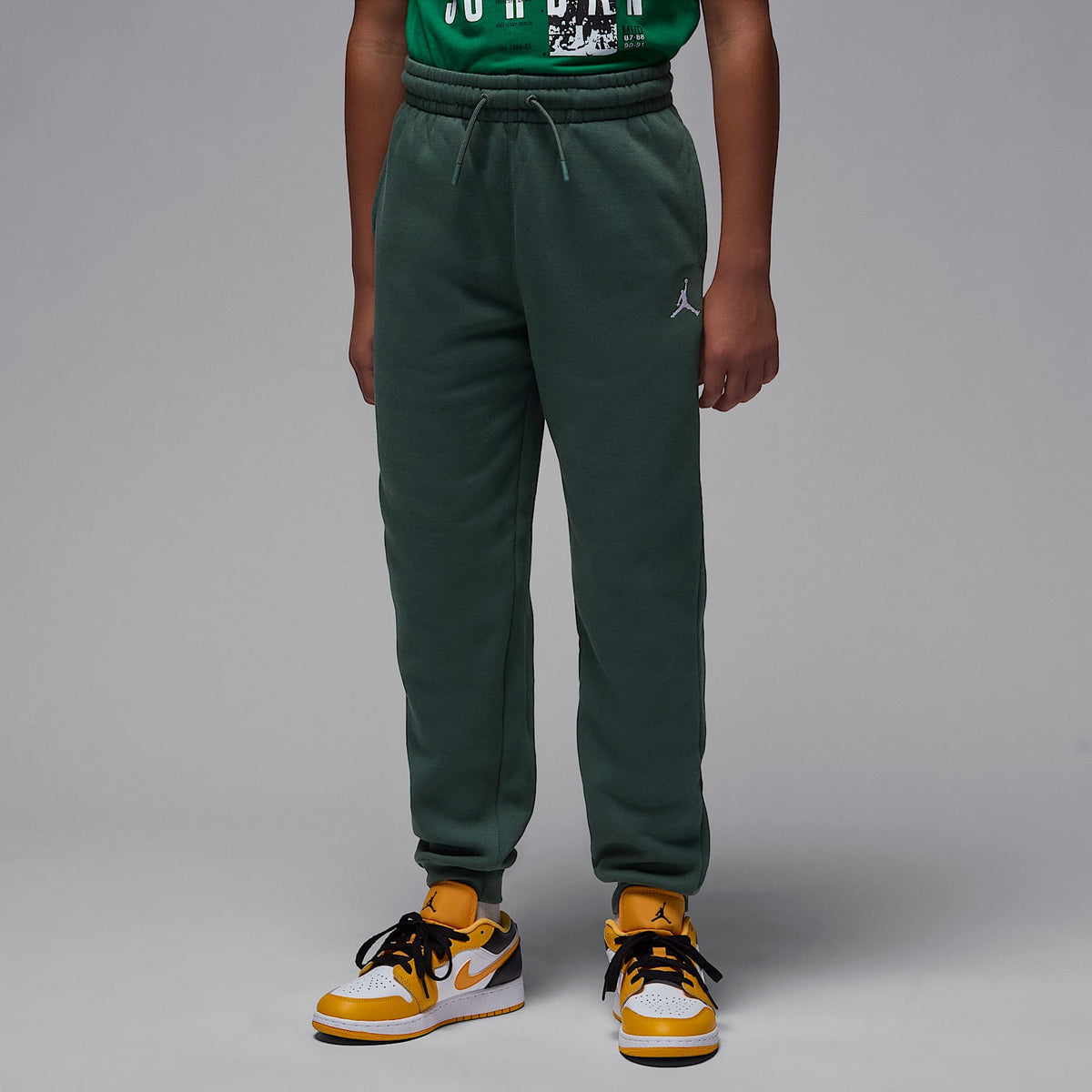 Pants Jordan Brooklyn Fleece para niños talla grande – Verde medianoche – vista 1