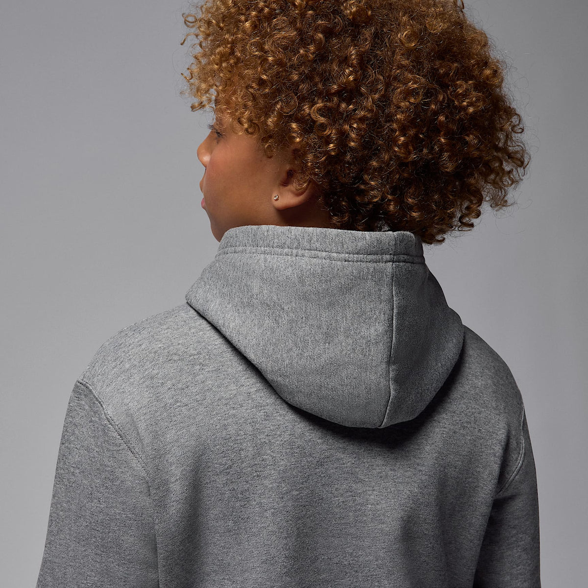 Sudadera con gorro sin cierre para niños talla grande Jordan Brooklyn Fleece – Carbono jaspeado – vista 6