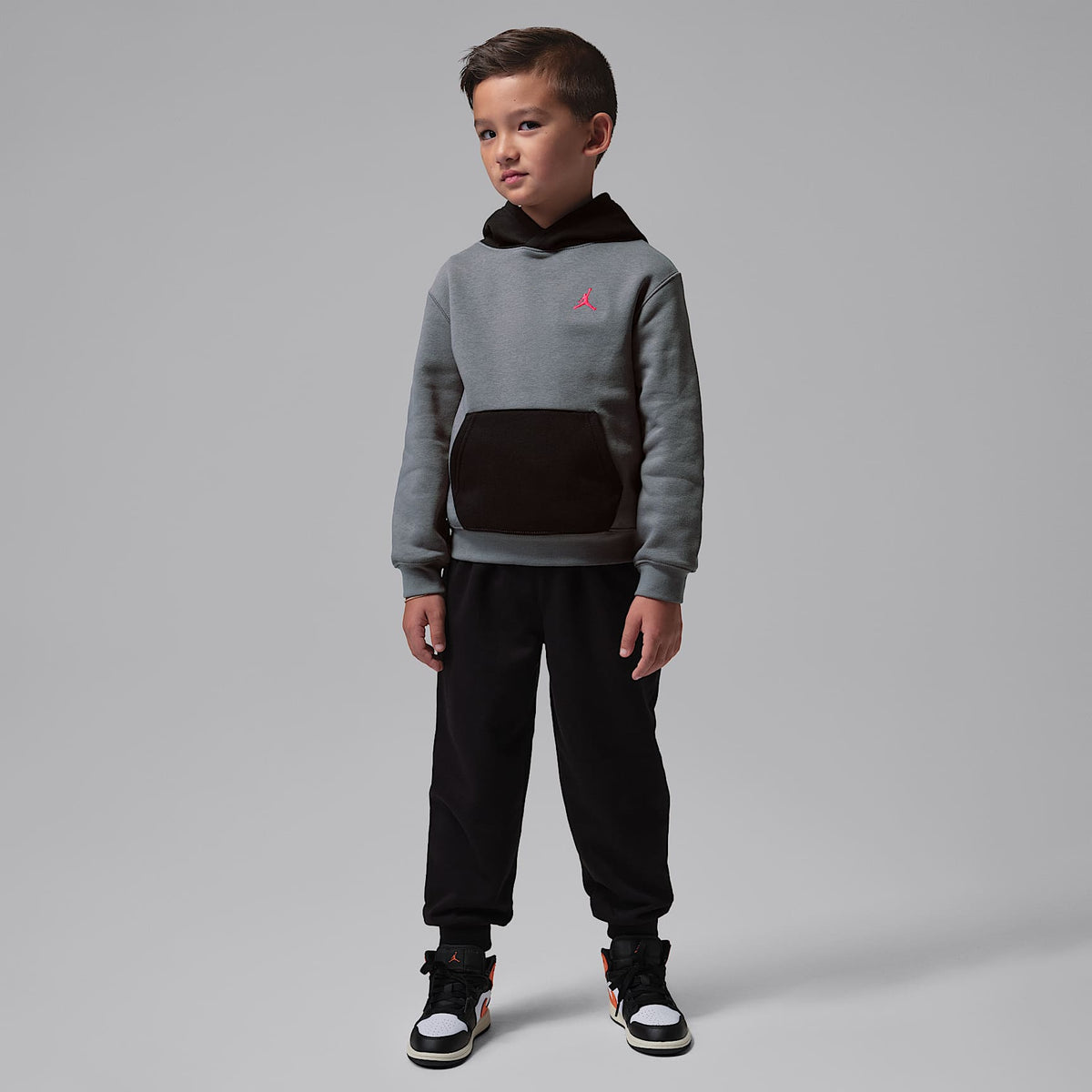 Sudadera con gorro sin cierre para niños talla pequeña Jordan Brooklyn Fleece – Negro – vista 7