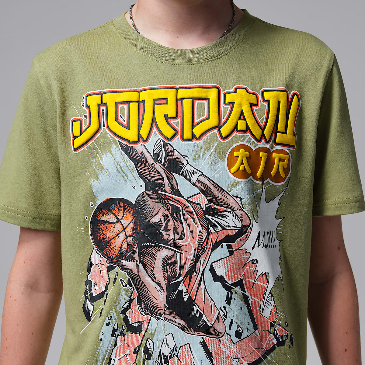 Playera Brooklyn Shattered Backboard para niños talla grande Jordan – Caimán – vista 4